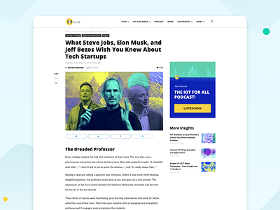 Article Page Design internet of things iot ui ux webdesign website