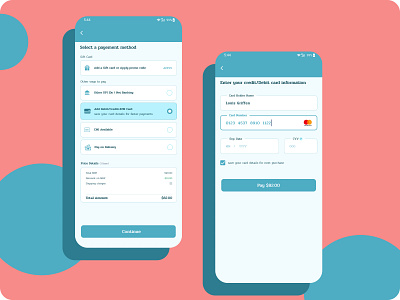 Credit/Debit card checkout screen 002 app dailyui design ui