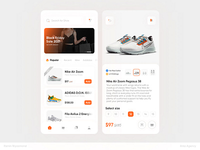 Shoe store application design