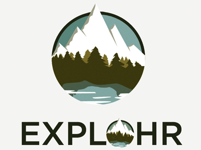 Explohr Logo Design circle explohr logo nature outdoors