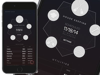 Connected Home App - Services by Spencer Handley on Dribbble