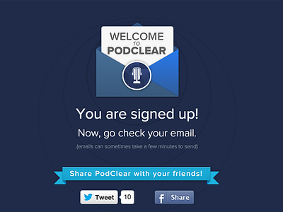 PodClear Thank You Page audio podcast podclear skype stream