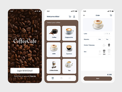 Coffeelicious - Mobile Interface