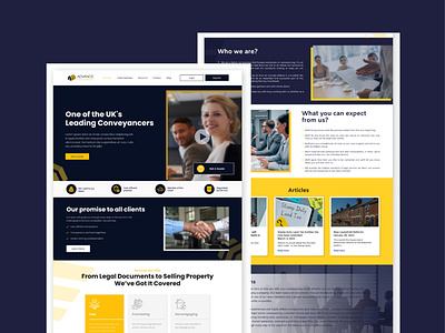 Advance Conveyancers graphic design ui