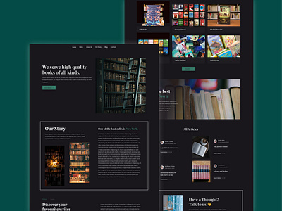E-Library - Your One Stop Book Shop graphic design ui