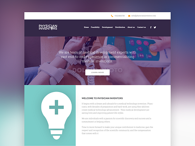 Physician Inventors homepage idea inventors logo design logomark logotype medical products physician