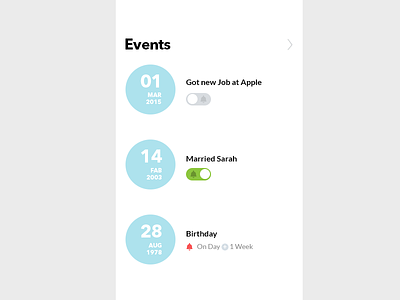 Reminder App app apple music bright events ios ios 9 iphone light theme remider social social app social reminder app