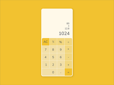 Daily UI #004 | Calculator calculator dailyui ui ux
