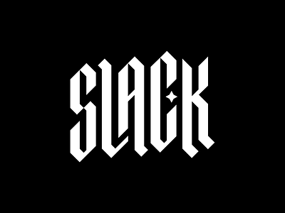 Slack Blackletter black blackletter design graphic design letter logo lotux ltx mark slack wordmark