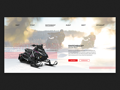 Choose Your Ride 02 concept design graphic design icon lotux ltx minimal polaris snowmobile speculative ui ux web website