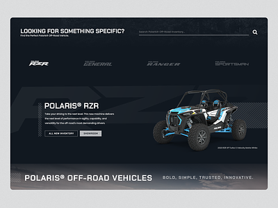 Choose Your Ride 03 concept design digital lotux ltx polaris ui web web design website