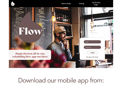 Flow - Coffeehouse employee scheduling app app branding design icon logo ui ux