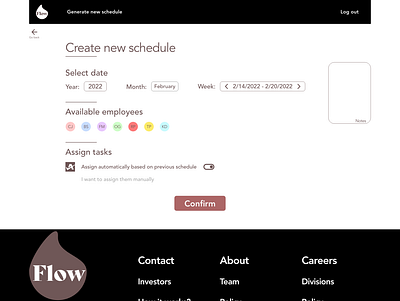 Creating a schedule screen branding design flow graphic design logo scheduling app ui ux web app
