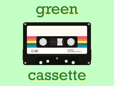 Green Cassette branding design graphic design green cassette logo playlist spotify