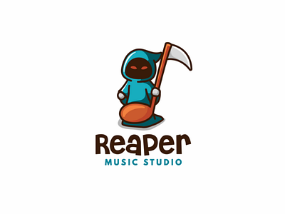 REAPER MUSIC STUDIO cute logo music note reaper studio unused