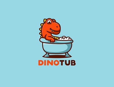 DINOTUB animal character cute dino dinosaur forsale icon illustration logo mascot tub unused