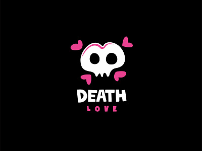 DEATH LOVE character death forsale heart illustration logo love mascot negativespace skull unused