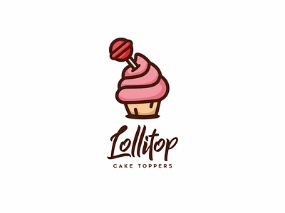 Lolitop bakery cake candy character cute flat design illustration logo lollipop mascot