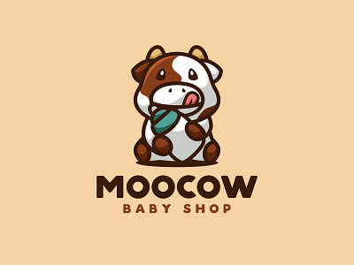 MOOCOW animal baby baby shop cat character child cow dog illustration logo mascot sheep unused