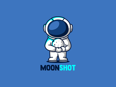 Astronaut animal astronaut branding character cute design illustration logo mascot moon space unused