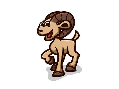 Goat animal character cute goat illustration logo mascot sheep unused