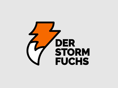 DER STORM FUCHS animal branding character cute design electrical fox illustration lightning logo mascot unused