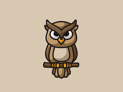 Owl Mascot animal bird branding character cute design illustration logo mascot owl ui unused