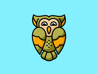 Owl animal bird branding character cute design geometric illustration kids logo mascot owl unused