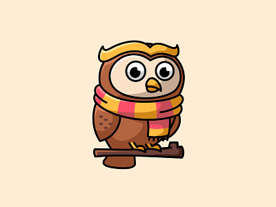 Owl with scarf