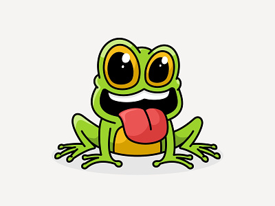 Frog 3d animal animation branding cartoon character crazy custom cute frog graphic design illustration logo mascot motion graphics pet