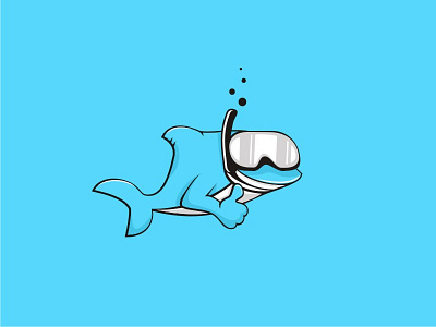 Shark Diving Mascot