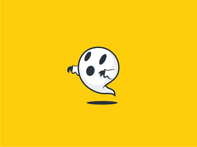 Ghost character funny ghost illustration logo mascot