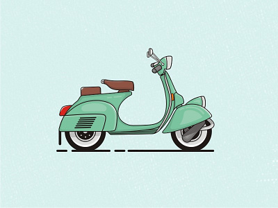 Vespa icon illustration italia mascot piagio scooter vespa vintage