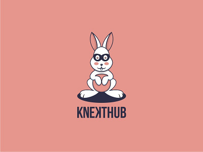 KNEKTHUB 3 bunny design logo logodesign mascot rabbit