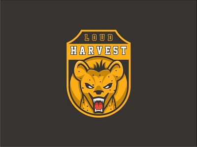 LOUD HARVEST design emblem hyena logo logodesign mascot rawr