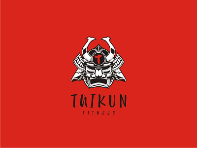 TAIKUN FITNESS design fitness lettering logo logodesign mascot samurai warior