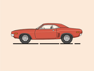 Challenger 1971 1971 car carvector challenger character dodge icon illustration mascot muscle car