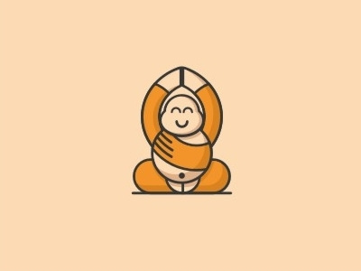 Buddha Yoga buddha cute design funny logo mascot yoga