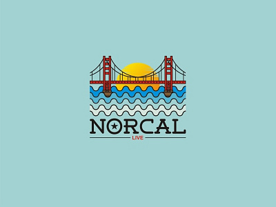 Norcal Live bridge california illustration logo norcal wave