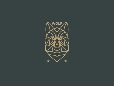 Wolf forsale illustration line logo mascot unused wolf