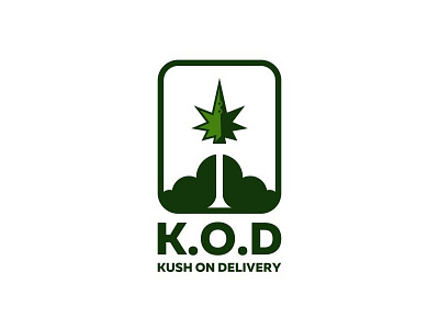 K.O.D delivery design kush logo marijuana rocket weed