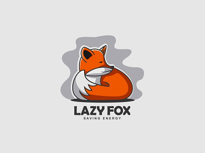 Lazy Fox animal energy fox illustration lazy logo sale saving sleep suce unused
