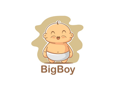 Big Boy baby big boy child cute fat illustration logo unused