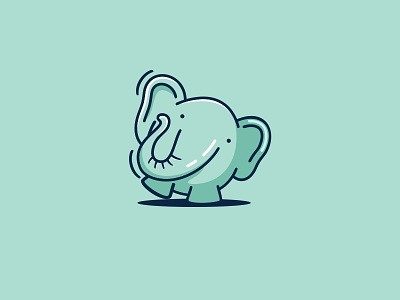 Little Elephant baby cute egg elephant illustration kick little logo