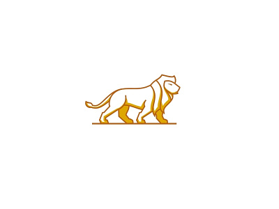 Lion animal forsale gold illustration lion logo unused walk