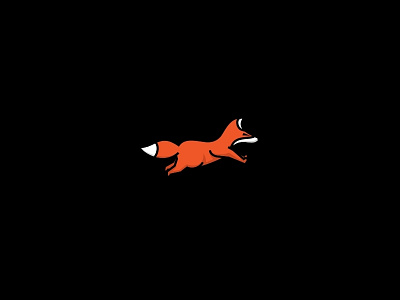 Running Fox 2 animal clean fox illustration jump jumpimg logo run running