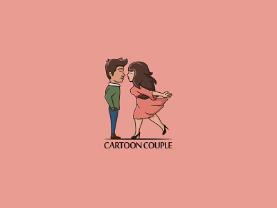 Cartoon Couple cartoon clean couple hugh illustration logo maried marry