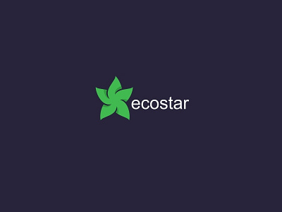 Ecostar beauty eco illustration leaf logo star