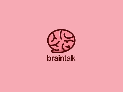 Brain Talk brain chat illustration logo talk