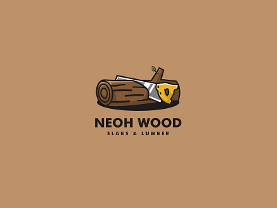 Neoh Wood illustration leaf logo saw tree wood